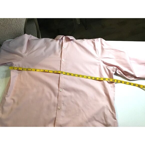 INTERNATIONAL CONCEPTS- MENS PINK NON-IRON BUTTON-DOWN SHIRT SIZE NECK 17-17.5 - Picture 5 of 7